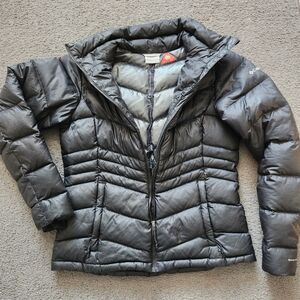 COLUMBIA Womens Omniheat 650 Puffer Jacket Small Black Quilted Down Fill